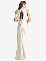 Front View Thumbnail - Ivory Tie Neck Low Back Maxi Tank Dress - Marin