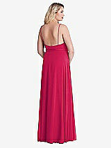 Alt View 2 Thumbnail - Vivid Pink Chiffon Maxi Wrap Dress with Sash - Cora