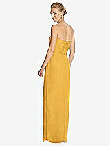 Rear View Thumbnail - NYC Yellow Strapless Draped Chiffon Maxi Dress - Lila