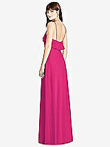 Rear View Thumbnail - Think Pink Ruffle-Trimmed Backless Maxi Dress