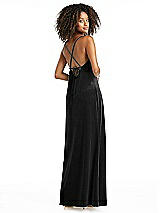 Alt View 2 Thumbnail - Black Cowl-Neck Convertible Velvet Maxi Slip Dress - Sloan