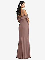 Alt View 3 Thumbnail - Sienna One-Shoulder Draped Cuff Maxi Dress with Front Slit
