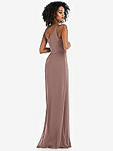 Alt View 3 Thumbnail - Sienna Skinny One-Shoulder Trumpet Gown with Front Slit