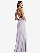 Front View Thumbnail - Moondance Stand Collar Halter Maxi Dress with Criss Cross Open-Back