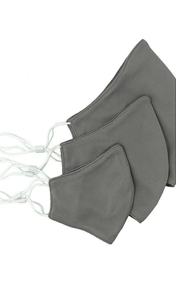 Back View - Charcoal Gray Soft Jersey Reusable Face Mask