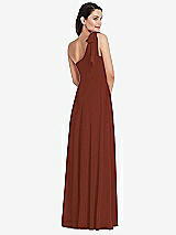 Alt View 3 Thumbnail - Auburn Moon Draped One-Shoulder Maxi Dress with Scarf Bow
