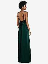 Front View Thumbnail - Evergreen High-Neck Low Tie-Back Maxi Dress with Adjustable Straps