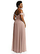 Alt View 3 Thumbnail - Bliss Off-the-Shoulder Basque Neck Maxi Dress with Flounce Sleeves