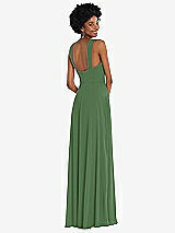 Rear View Thumbnail - Vineyard Green Contoured Wide Strap Sweetheart Maxi Dress