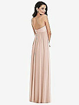 Rear View Thumbnail - Cameo Twist Shirred Strapless Empire Waist Gown with Optional Straps