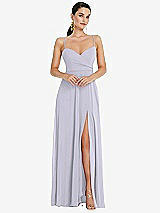 Front View Thumbnail - Silver Dove Adjustable Strap Wrap Bodice Maxi Dress with Front Slit 