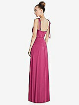 Rear View Thumbnail - Tea Rose Tie Shoulder A-Line Maxi Dress
