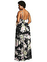 Alt View 3 Thumbnail - Noir Garden Diamond Halter Maxi Dress with Adjustable Straps