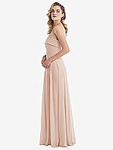 Side View Thumbnail - Cameo Cuffed Strapless Maxi Dress with Front Slit
