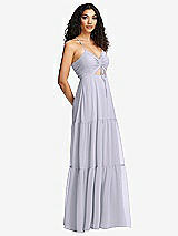 Side View Thumbnail - Silver Dove Drawstring Bodice Gathered Tie Open-Back Maxi Dress with Tiered Skirt