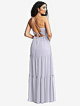 Rear View Thumbnail - Silver Dove Drawstring Bodice Gathered Tie Open-Back Maxi Dress with Tiered Skirt