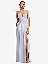 Front View Thumbnail - Silver Dove Plunging V-Neck Criss Cross Strap Back Maxi Dress