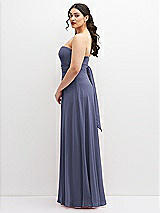 Alt View 5 Thumbnail - French Blue Chiffon Convertible Maxi Dress with Multi-Way Tie Straps