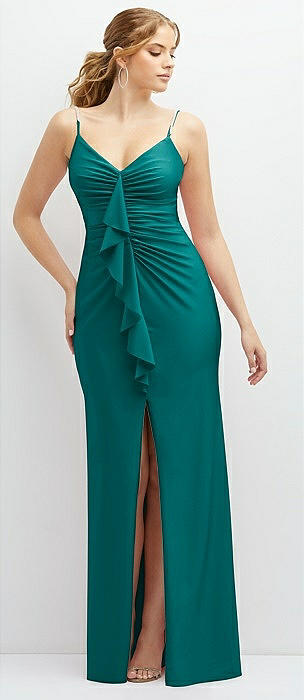 Peacock teal bridesmaid on sale dresses