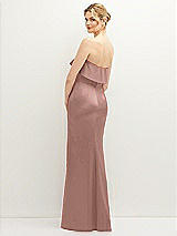 Rear View Thumbnail - Neu Nude Soft Ruffle Cuff Strapless Trumpet Dress with Front Slit