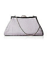 Rear View Thumbnail - Jubilee Dupioni Trapezoid Clutch with Jeweled Clasp