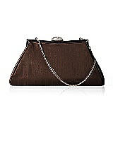 Rear View Thumbnail - Brownie Dupioni Trapezoid Clutch with Jeweled Clasp