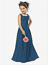 Front View Thumbnail - Dusk Blue Flower Girl Style FL4033