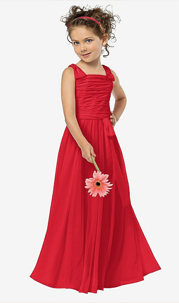 Front View - Parisian Red Flower Girl Style FL4033