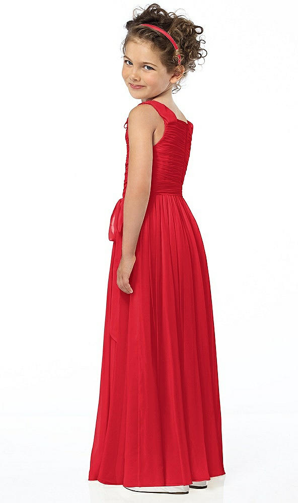 Back View - Parisian Red Flower Girl Style FL4033