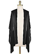 Front View Thumbnail - Black Sheer Crepe Stole