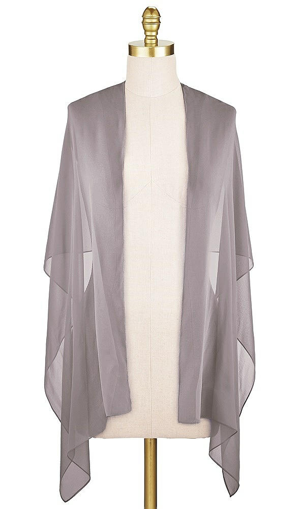 Front View - Cashmere Gray Lux Chiffon Stole