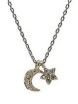Front View Thumbnail - Gold Moon and Star Necklace