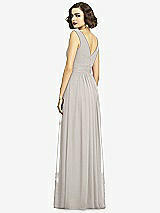 Alt View 5 Thumbnail - Oyster Sleeveless Draped Chiffon Maxi Dress with Front Slit