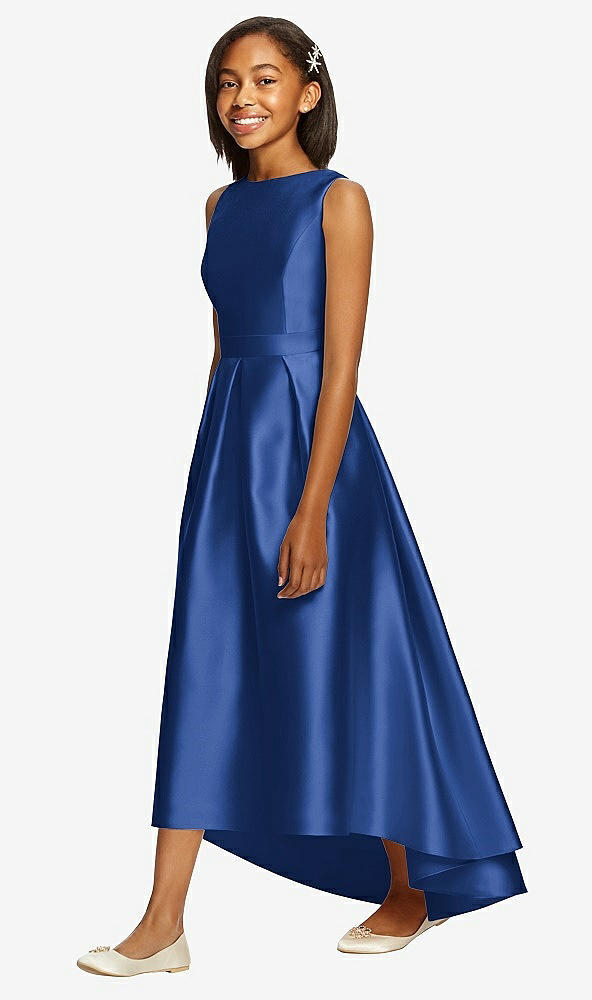 Front View - Classic Blue Dessy Collection Junior Bridesmaid JR534