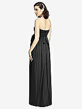 Rear View Thumbnail - Black Draped Bodice Strapless Maternity Dress