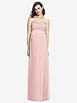 Front View Thumbnail - Rose - PANTONE Rose Quartz Draped Bodice Strapless Maternity Dress