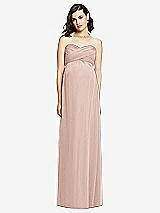 Front View Thumbnail - Toasted Sugar Draped Bodice Strapless Maternity Dress