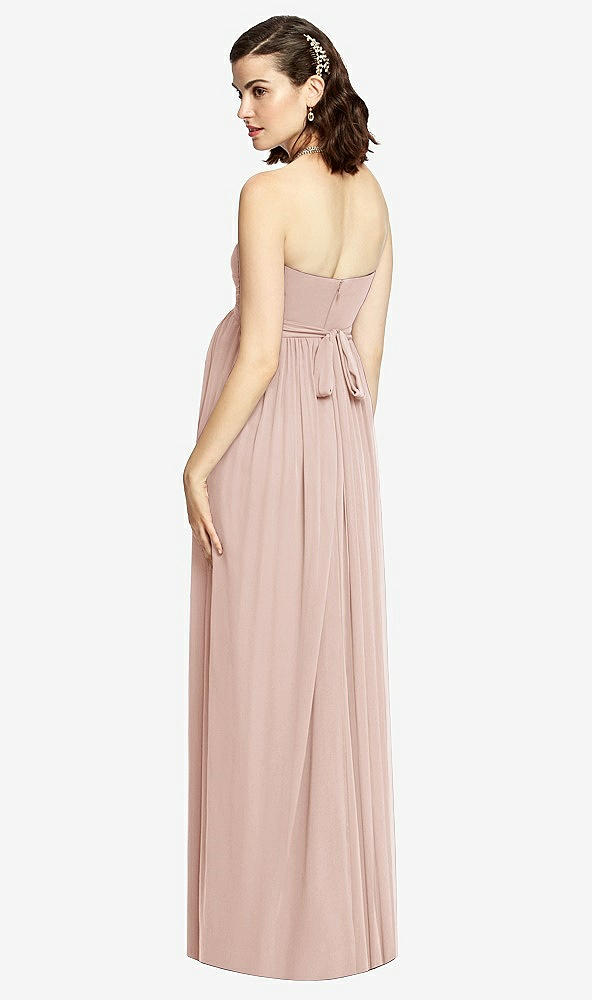 Back View - Toasted Sugar Draped Bodice Strapless Maternity Dress