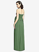 Rear View Thumbnail - Vineyard Green Draped Bodice Strapless Maternity Dress