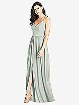 Front View Thumbnail - Willow Green Criss Cross Strap Backless Maxi Dress