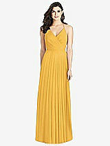 Rear View Thumbnail - NYC Yellow Ruffled Strap Cutout Wrap Maxi Dress