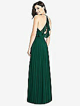 Front View Thumbnail - Hunter Green Ruffled Strap Cutout Wrap Maxi Dress