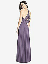 Front View Thumbnail - Lavender Ruffled Strap Cutout Wrap Maxi Dress