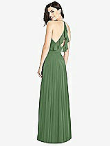 Front View Thumbnail - Vineyard Green Ruffled Strap Cutout Wrap Maxi Dress