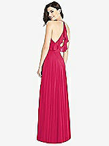 Front View Thumbnail - Vivid Pink Ruffled Strap Cutout Wrap Maxi Dress