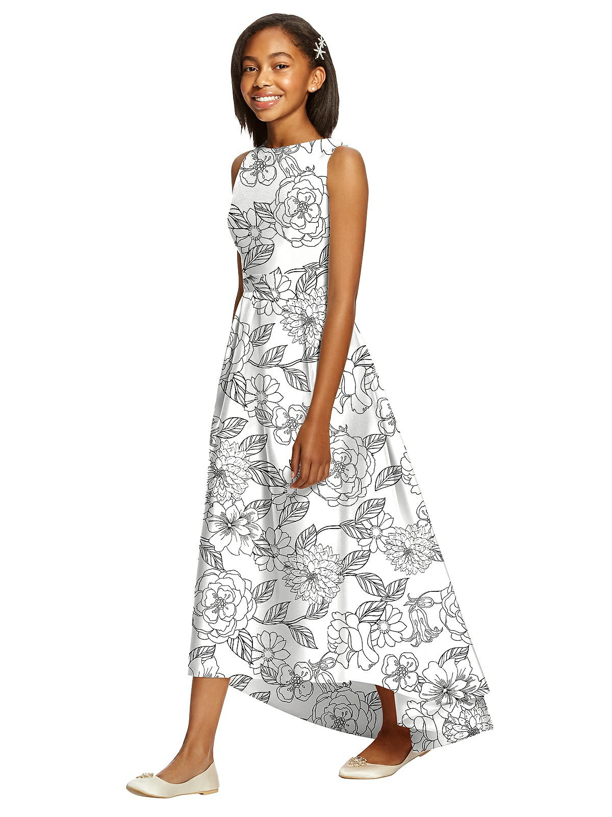 Bateau A-line Junior Bridesmaid Gowns with Bow Dark Green
