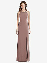 Front View Thumbnail - Sienna Criss Cross Open-Back Chiffon Trumpet Gown