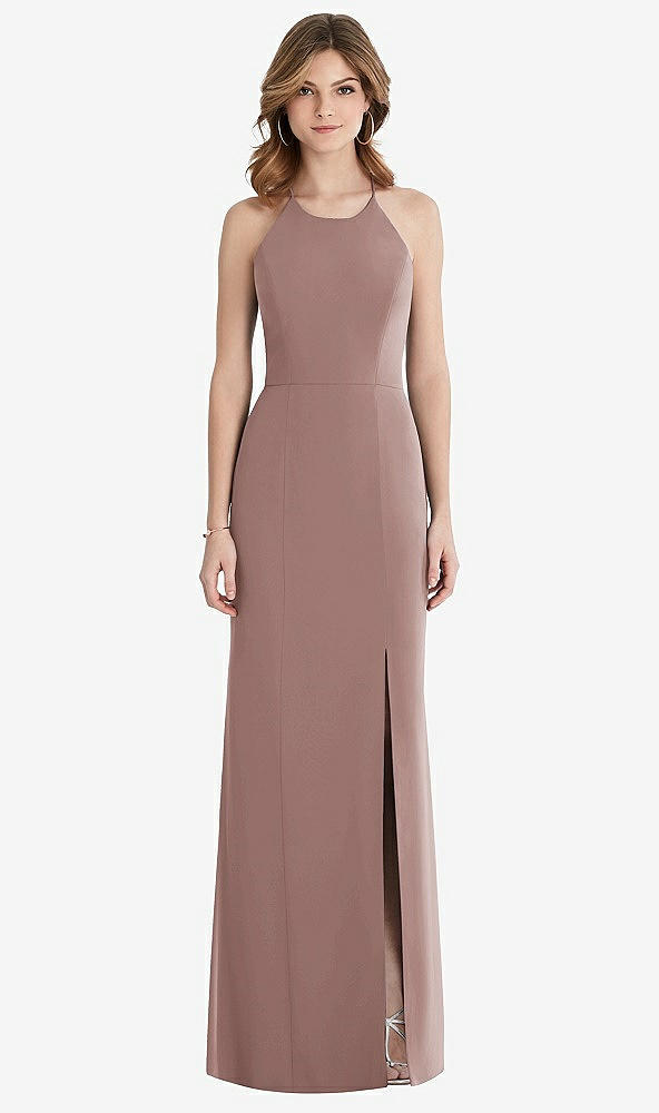 Front View - Sienna Criss Cross Open-Back Chiffon Trumpet Gown