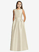 Front View Thumbnail - Champagne Alfred Sung Junior Bridesmaid Style JR544