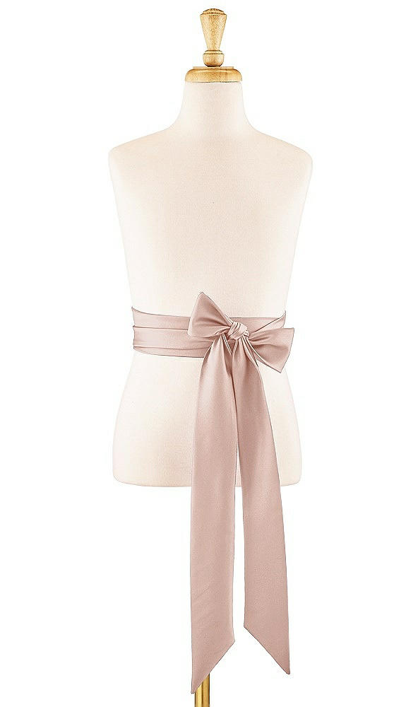 Front View - Toasted Sugar Satin Twill Flower Girl Sash
